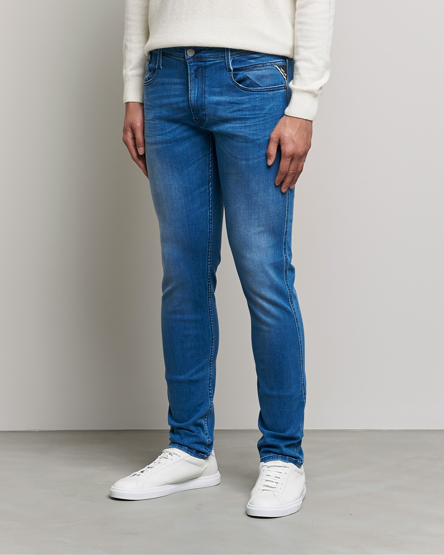Men |  | Replay | Anbass Powerstretch Jeans Medium Blue