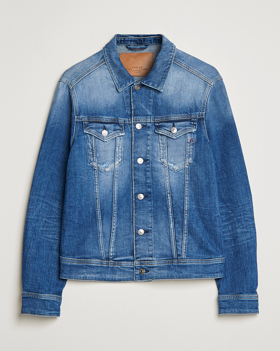 Men | Coats & Jackets | Replay | 5 Years Aged Denim Jacket Light Blue