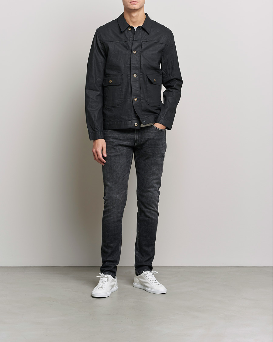Men | Coats & Jackets | Replay | Sartoriale Coated Denim Jacket Black