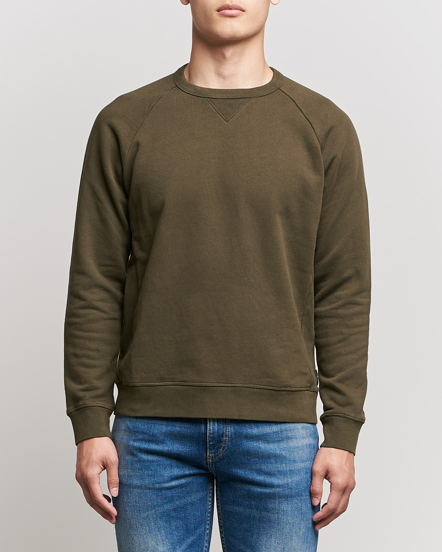 Men | Sweaters & Knitwear | Replay | Sartoriale Jersey Crew Neck Sweatshirt Military