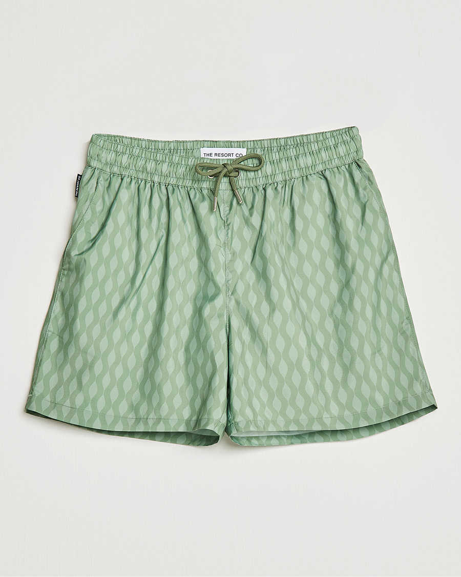 Men |  | The Resort Co | Classic Swimshorts Green Waves
