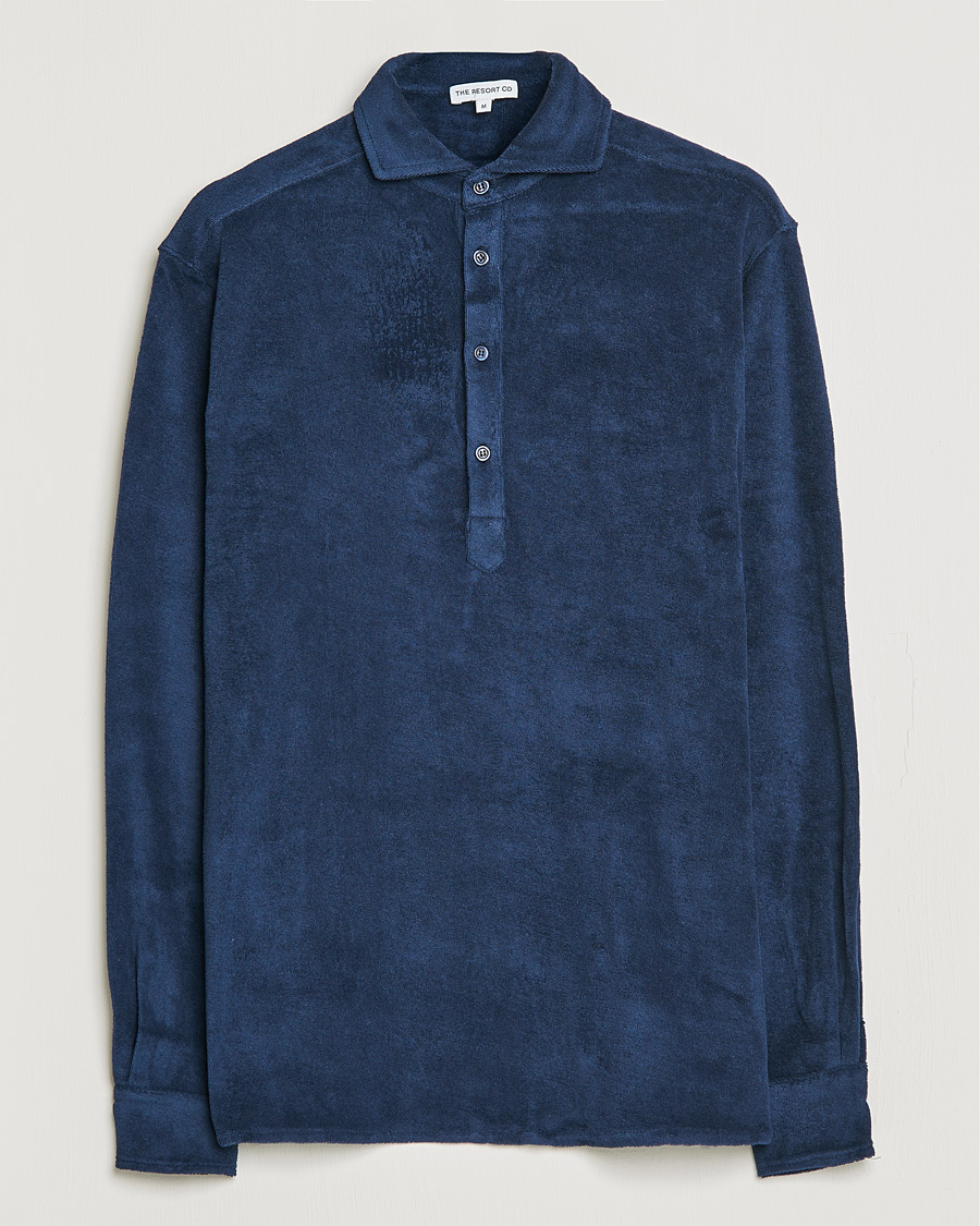 Men | The Terry Collection | The Resort Co | Terry Popover Shirt Navy