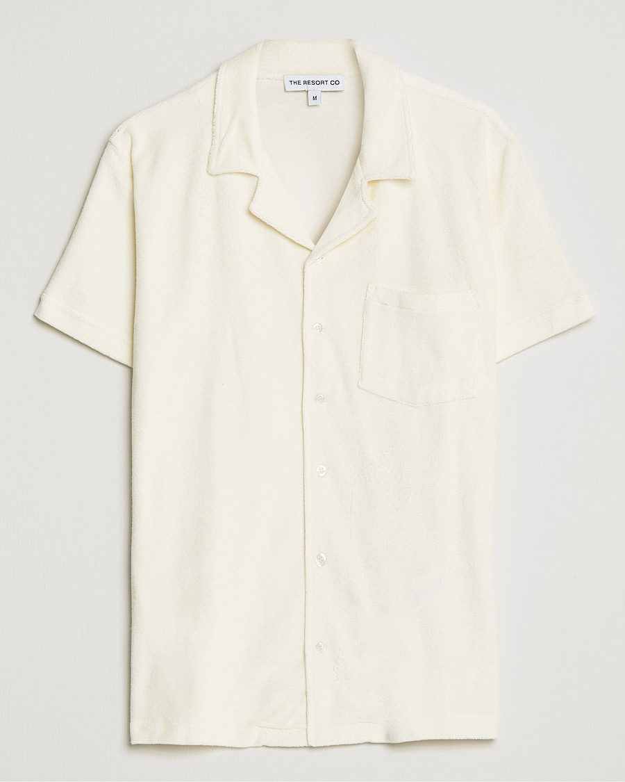 Men | Shirts | The Resort Co | Short Sleeve Terry Resort Shirt White