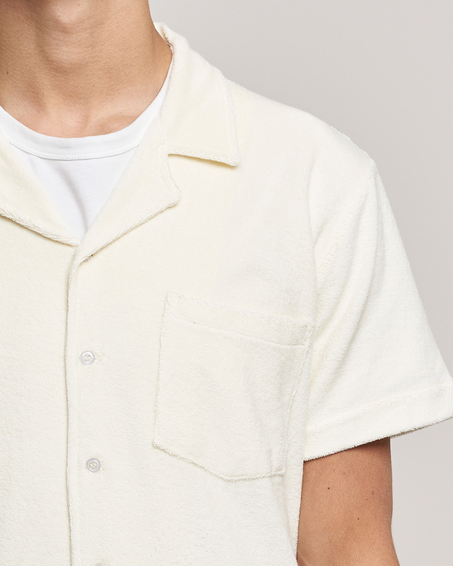 Men | Shirts | The Resort Co | Short Sleeve Terry Resort Shirt White