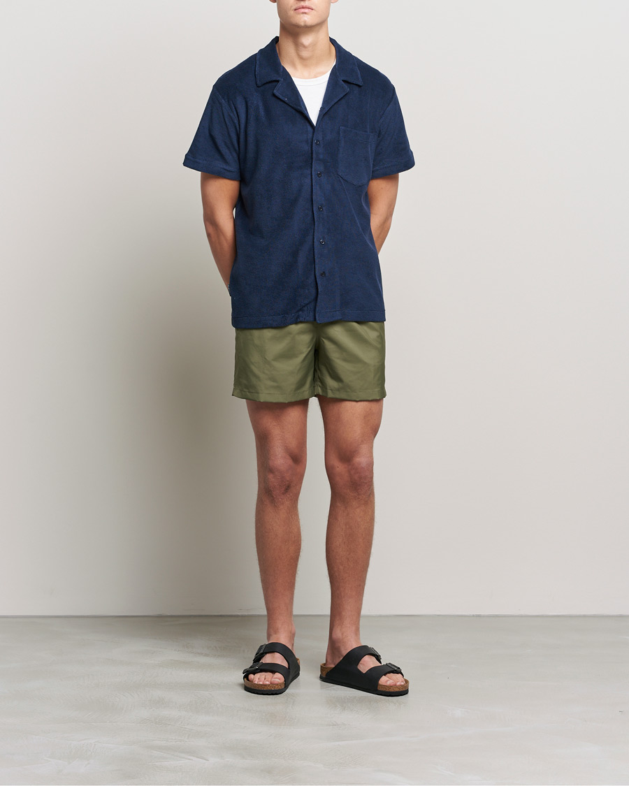 Men | Shirts | The Resort Co | Short Sleeve Terry Resort Shirt Navy