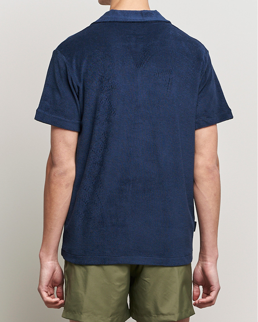 Men | Shirts | The Resort Co | Short Sleeve Terry Resort Shirt Navy