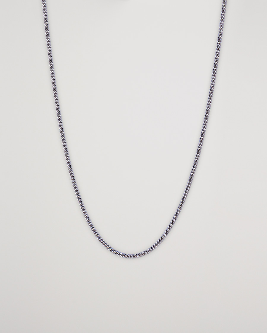 Men |  | Tom Wood | Curb Chain Slim Necklace Silver