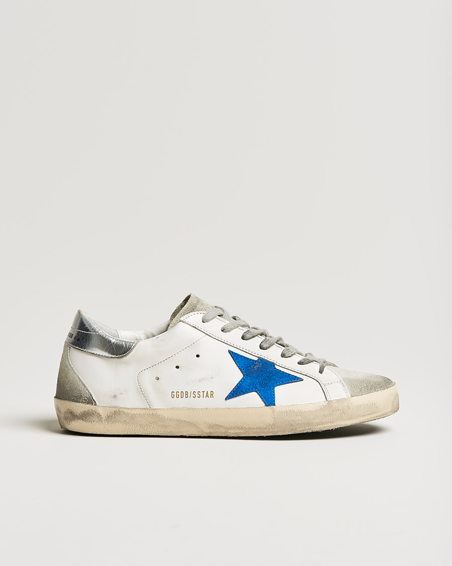 Men |  | Golden Goose Deluxe Brand | Super-Star Sneakers White/Electric Blue