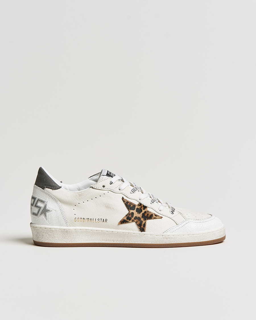Men |  | Golden Goose Deluxe Brand | Ball Star Sneakers White/Leopard