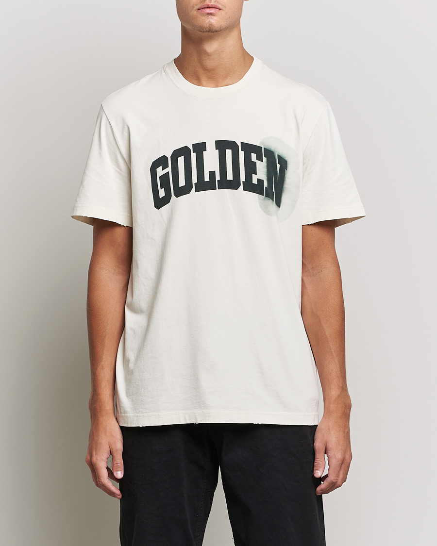 Men |  | Golden Goose Deluxe Brand | Journey Logo T-Shirt Bone White