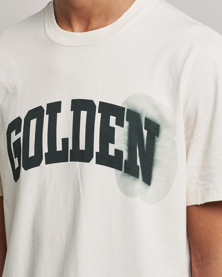 Golden Goose Deluxe Brand Logo T-Shirt Bone White at CareOfCarl.com