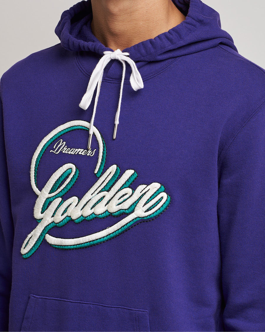 Men | Sweaters & Knitwear | Golden Goose | Deluxe Brand Journey Dreamers Hoodie Violet Indigo