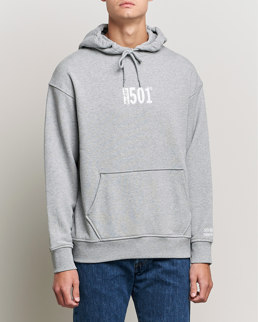 Men | Hooded Sweatshirts | Levi's | Relaxed Graphic 501 Hoodie Grey