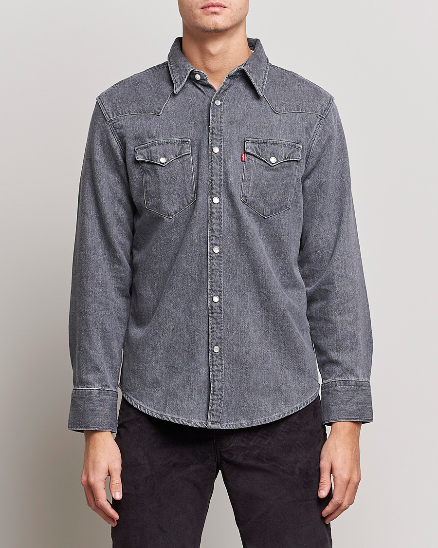 Men | Shirts | Levi's | Barstow Western Standard Shirt Gray Stonewash