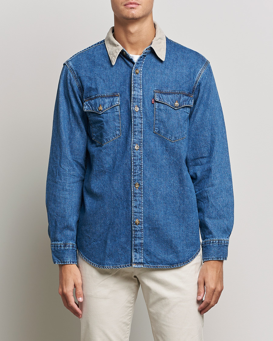 Men | Shirts | Levi's | Relaxed Fit Western Shirt Blue Stone Wash