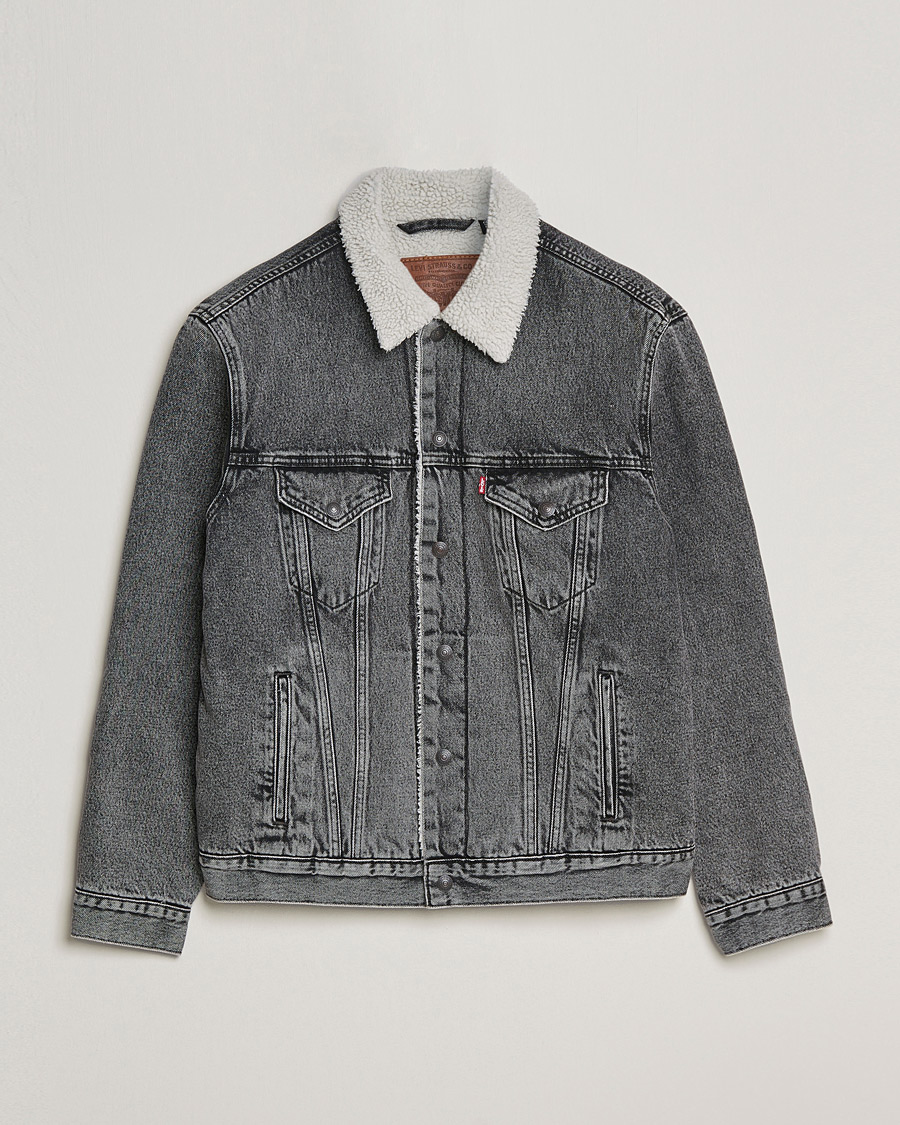 Men | Coats & Jackets | Levi's | Type III Sherpa Trucker Medium Gray