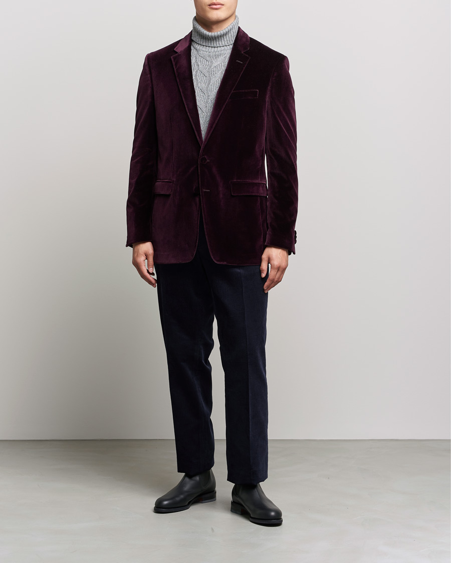 Men | Blazers | Etro | Velvet Blazer Burgundy