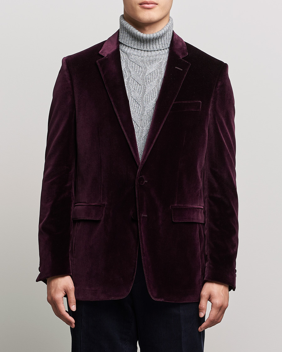 Men | Blazers | Etro | Velvet Blazer Burgundy
