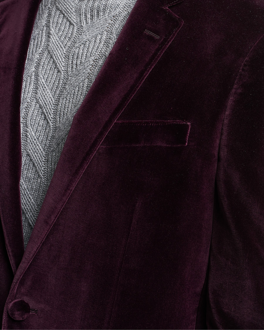 Men | Blazers | Etro | Velvet Blazer Burgundy