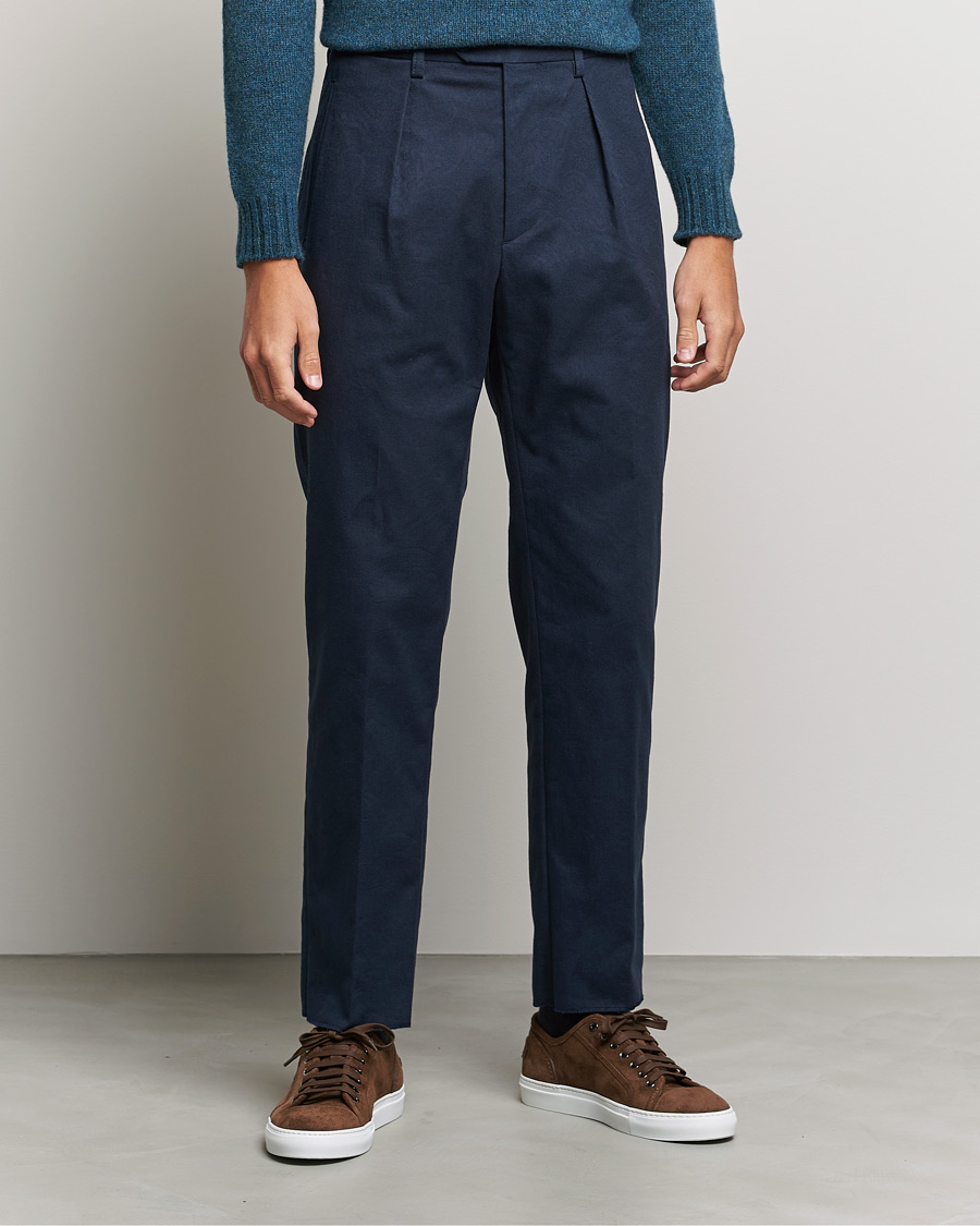 Men | Trousers | Etro | Pleated Trousers Navy