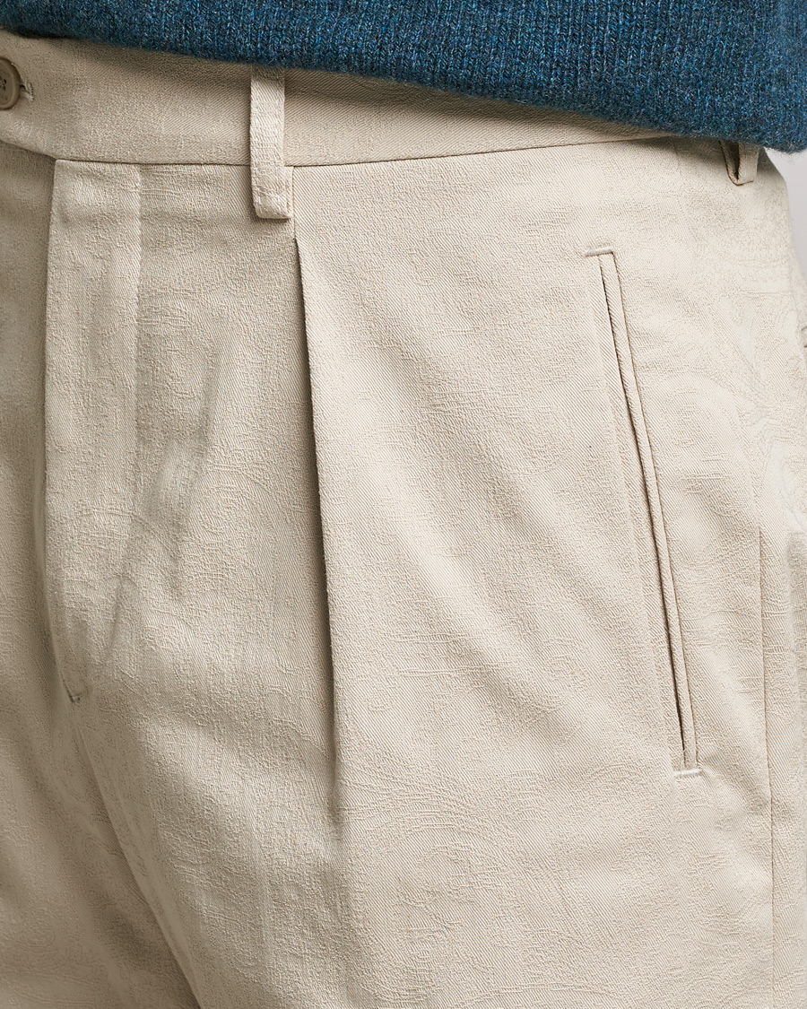 Men | Trousers | Etro | Pleated Trousers Beige