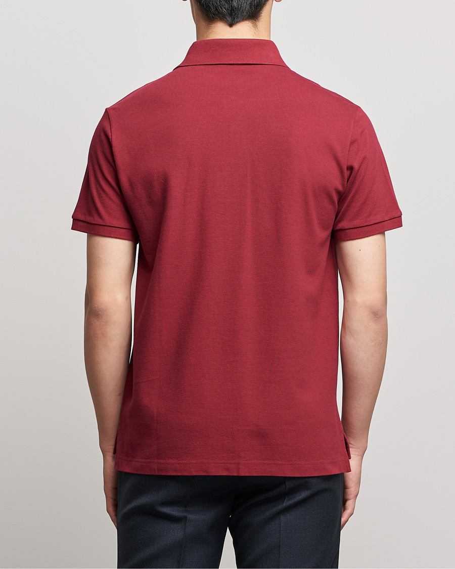Men | Polo Shirts | Etro | Short Sleeve Contrast Paisley Polo Burgundy