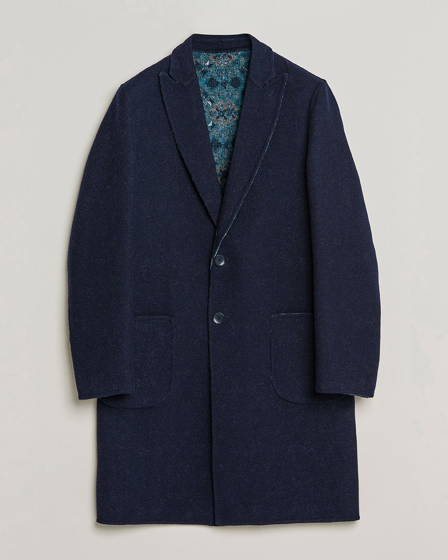 Men | Coats & Jackets | Etro | Deconstructed Reversible Coat Navy