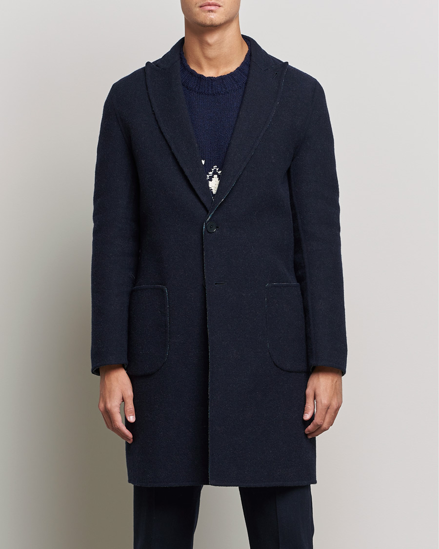 Men | Coats & Jackets | Etro | Deconstructed Reversible Coat Navy