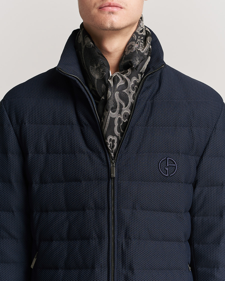 Men | Etro Floral Jacquard Scarf Black | Etro | Floral Jacquard Scarf Black