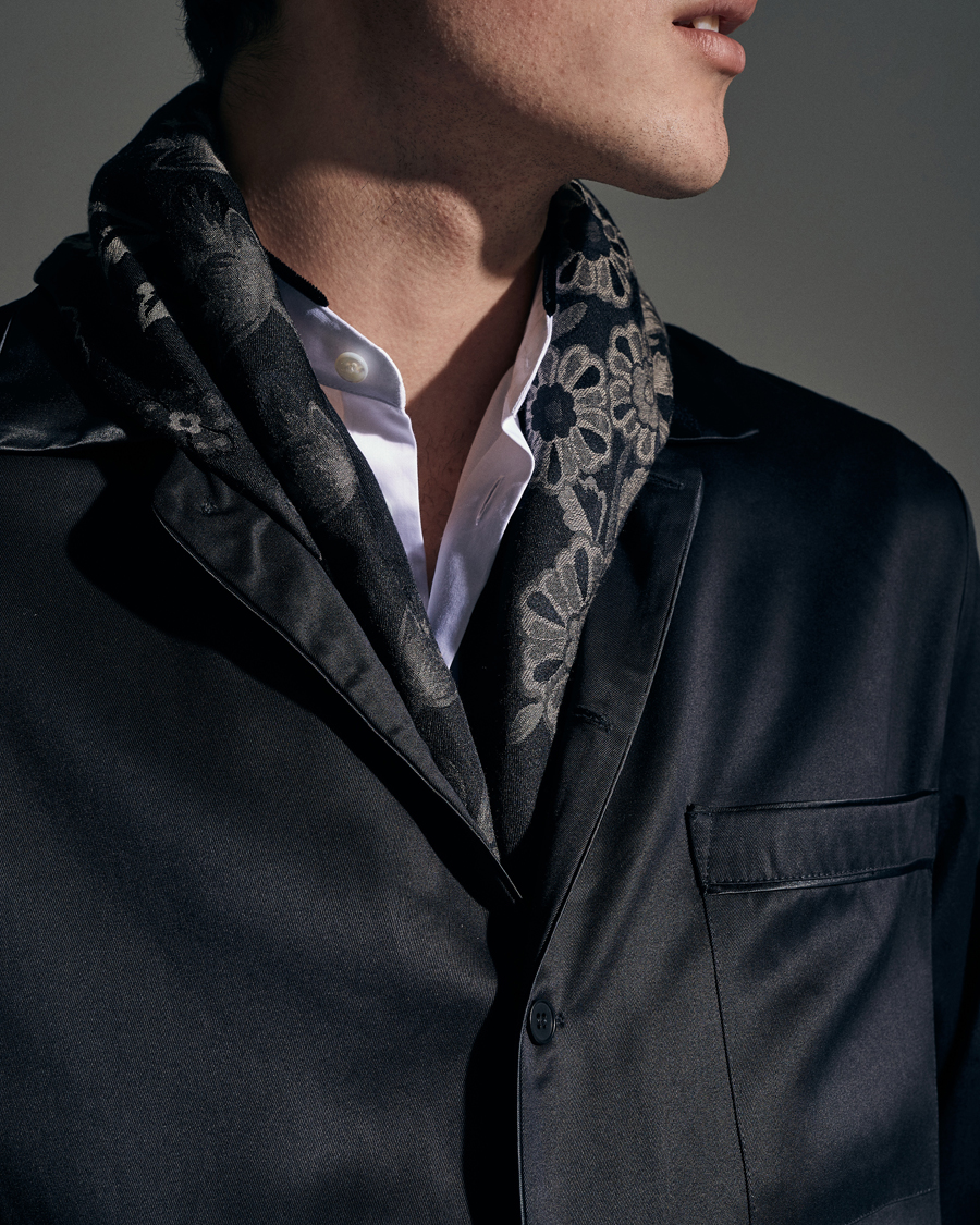 Men | Etro Floral Jacquard Scarf Black | Etro | Floral Jacquard Scarf Black