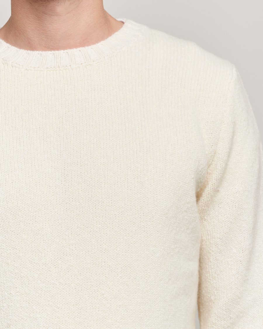 Men | Sweaters & Knitwear | Inis Meáin | Wool/Cashmere Crew Neck White