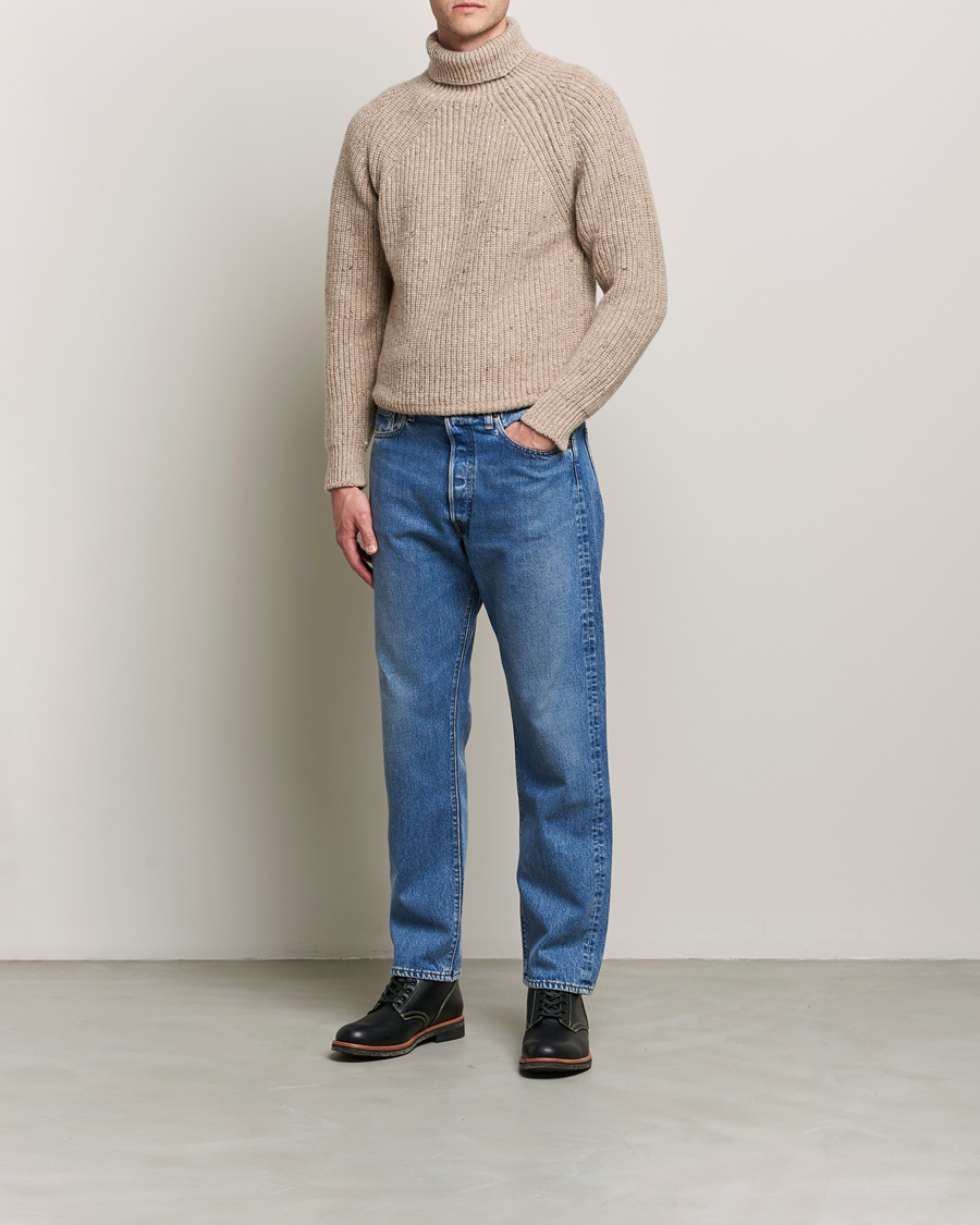 Inis Meáin Wool/Cashmere Boatbuilder Turtleneck Beige at