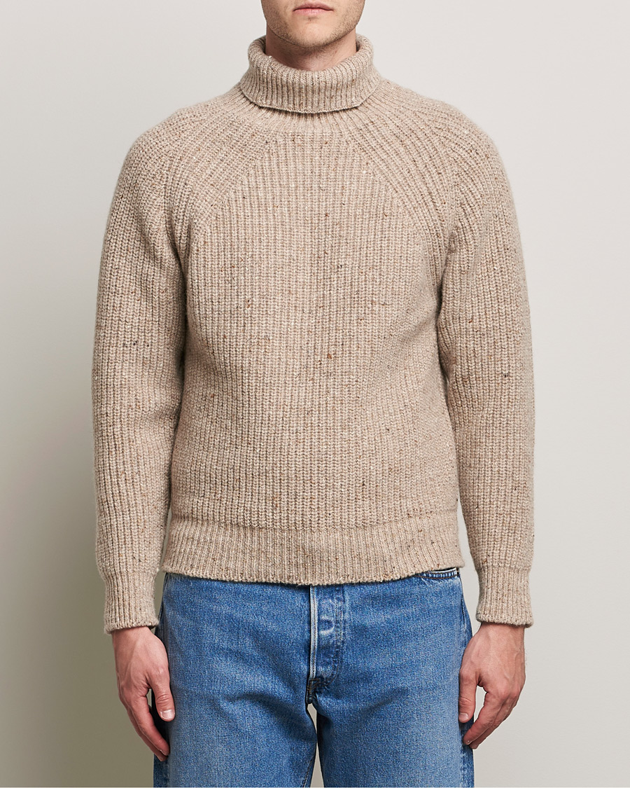 Inis Meáin Wool/Cashmere Boatbuilder Turtleneck Beige at
