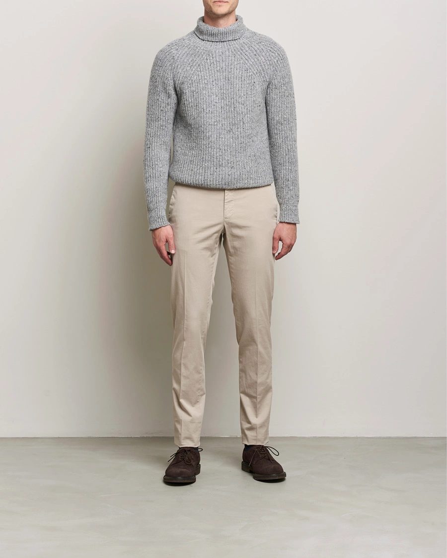 Men | Sweaters & Knitwear | Inis Meáin | Wool/Cashmere Boatbuilder Turtleneck Grey