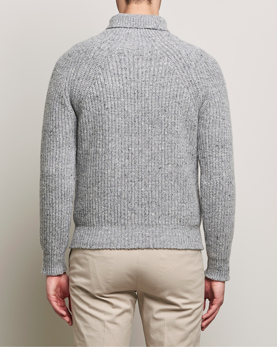 INIS MEAIN / Crew Neck Knit イニッシュマン Inis Meáin - Seafoam Baby Alpaca and Silk-Blend Mock-Neck Sweater