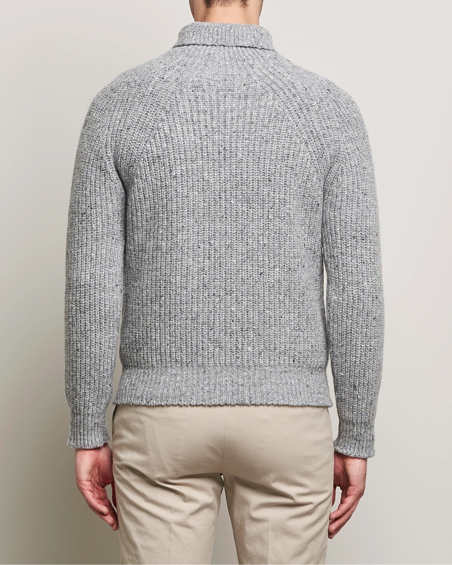 Men | Sweaters & Knitwear | Inis Meáin | Wool/Cashmere Boatbuilder Turtleneck Grey