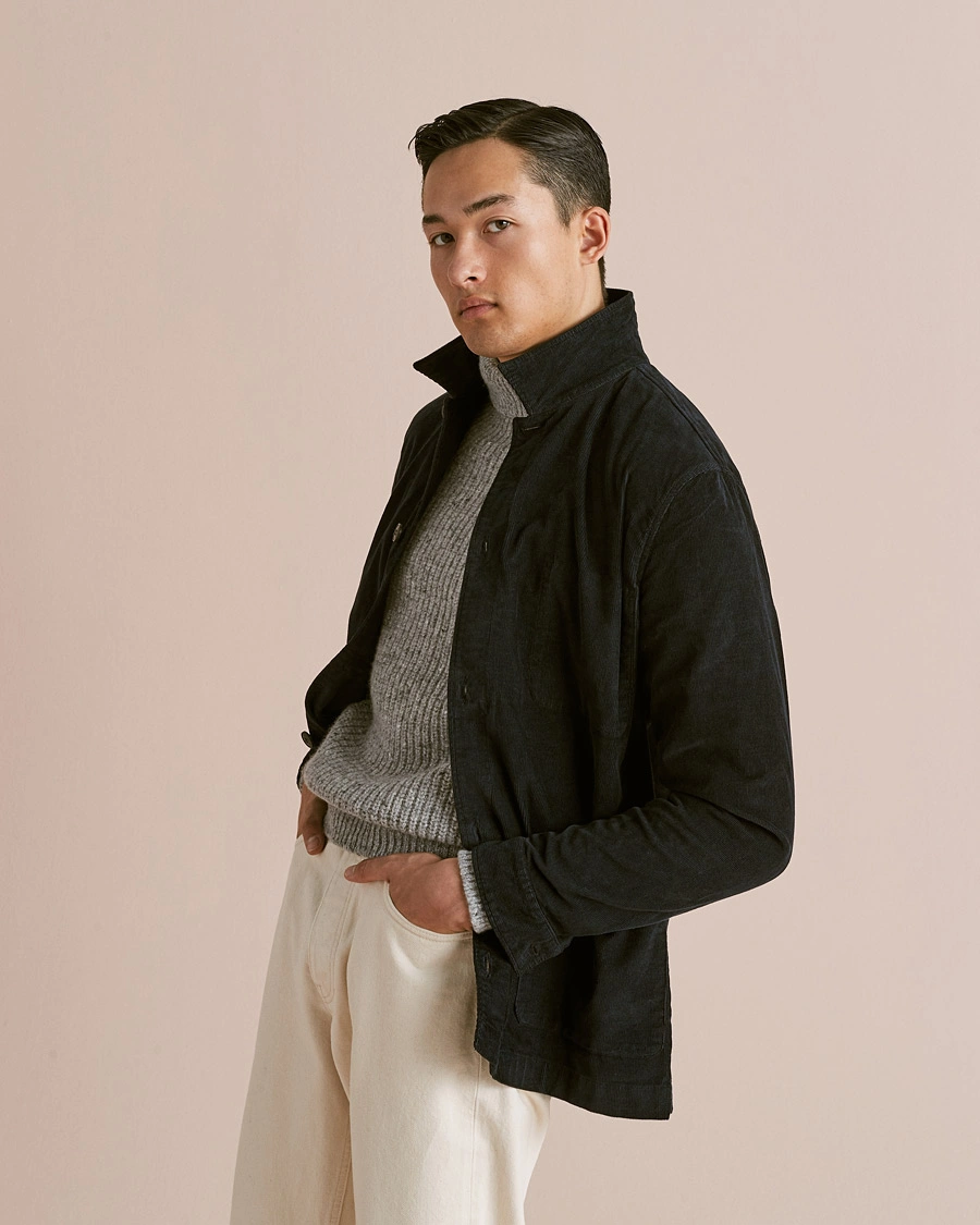 Men | Sweaters & Knitwear | Inis Meáin | Wool/Cashmere Boatbuilder Turtleneck Grey