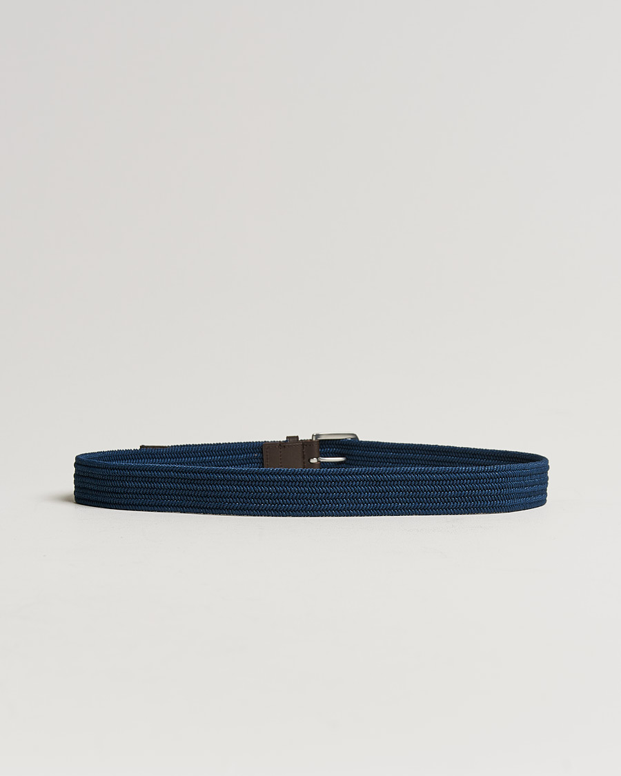Men | Leather Belts | Polo Ralph Lauren | Braided Elastic Belt Navy