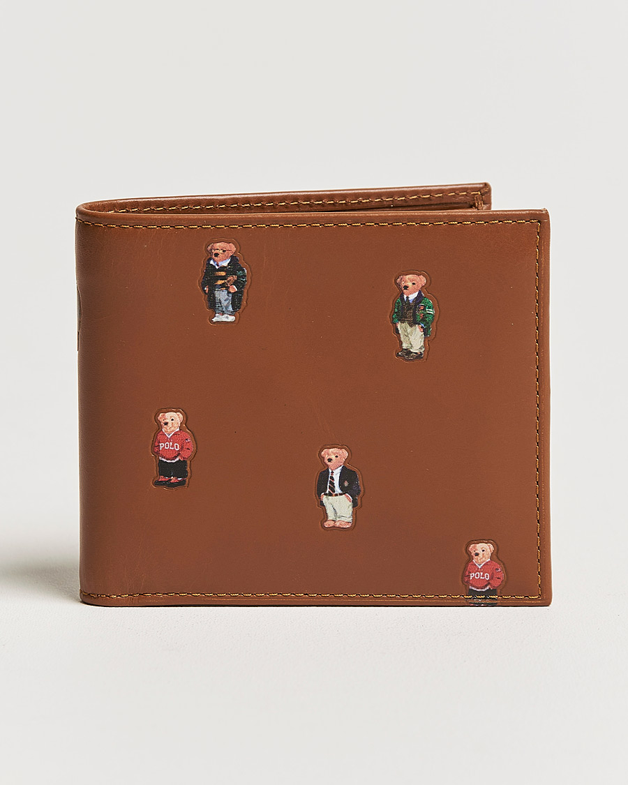 Men | Wallets | Polo Ralph Lauren | Bear Leather Billfold Wallet Tan