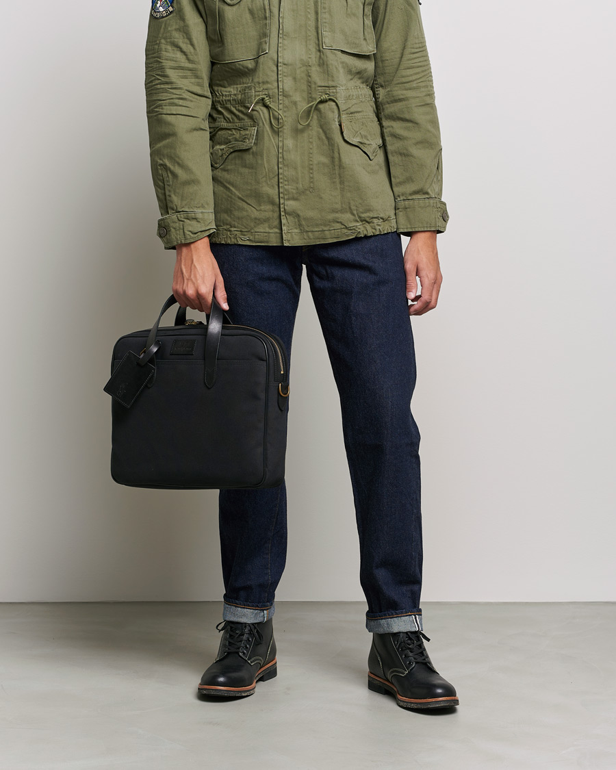 Men | Briefcases | Polo Ralph Lauren | Canvas/Leather Computer Bag Black