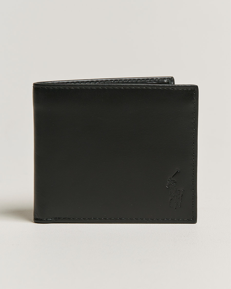 Men |  | Polo Ralph Lauren | Logo Leather Billfold Wallet Black