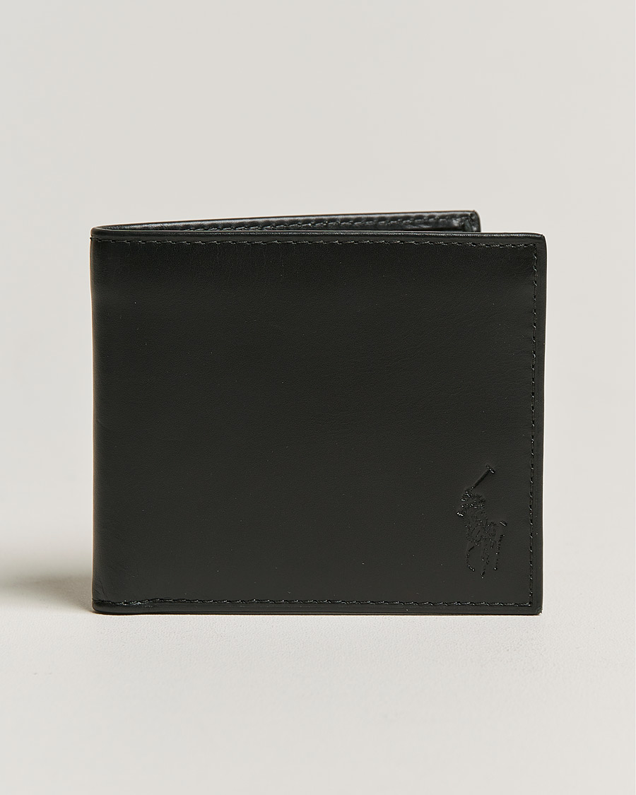 Men | Polo Ralph Lauren Logo Leather Billfold Wallet Black | Polo Ralph Lauren | Logo Leather Billfold Wallet Black