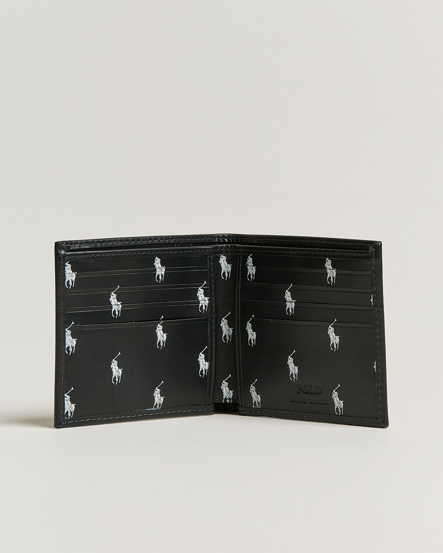 Men | Polo Ralph Lauren Logo Leather Billfold Wallet Black | Polo Ralph Lauren | Logo Leather Billfold Wallet Black