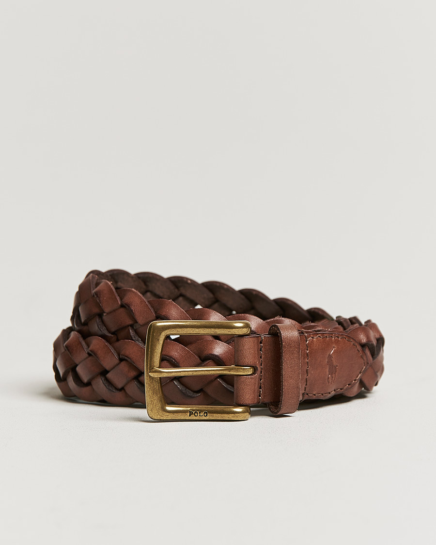 Men |  | Polo Ralph Lauren | Braided Leather Belt Brown