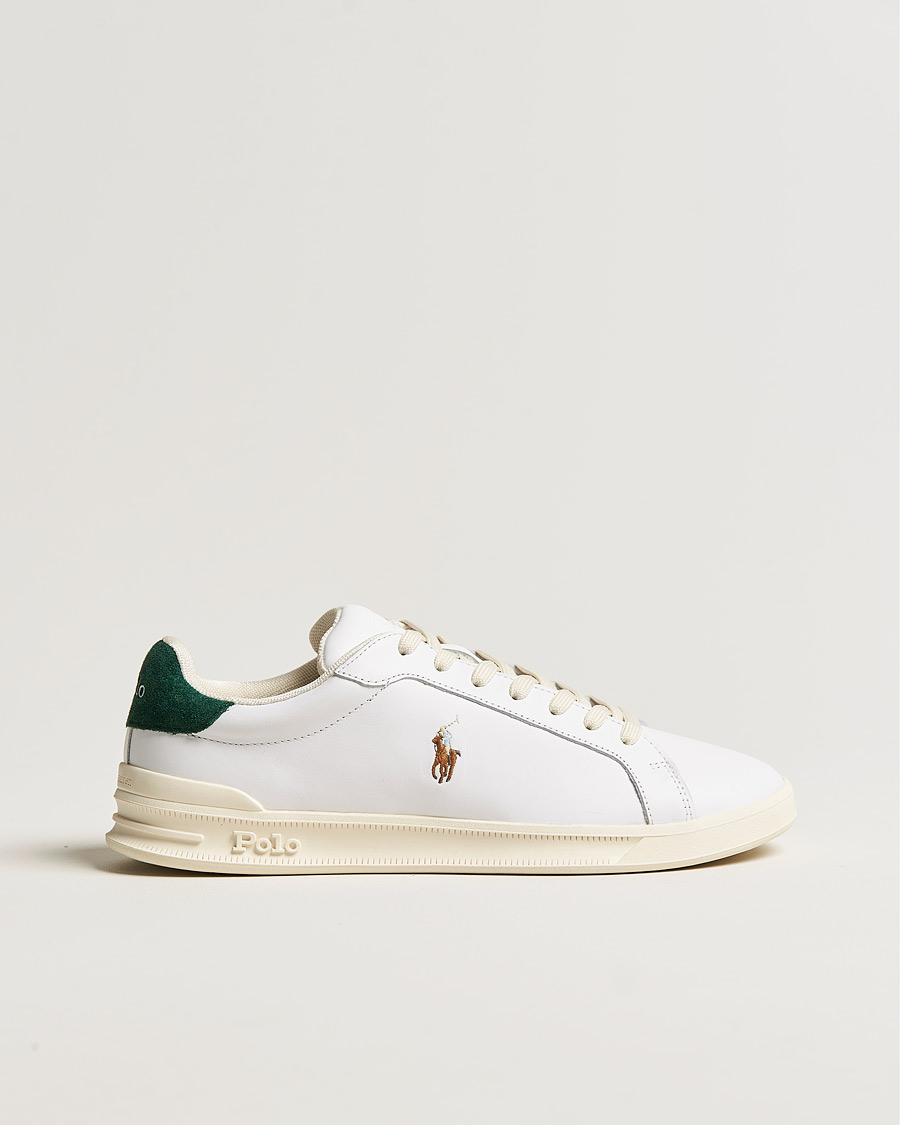 Men | Sneakers | Polo Ralph Lauren | Heritage Court II Leather Sneaker White/College Green