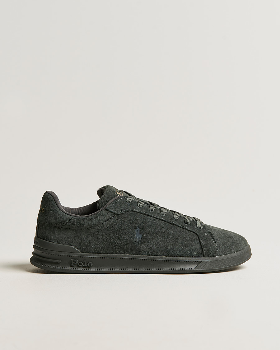 Men | Polo Ralph Lauren Heritage Court II Suede Sneaker Charcoal Grey | Polo Ralph Lauren | Heritage Court II Suede Sneaker Charcoal Grey