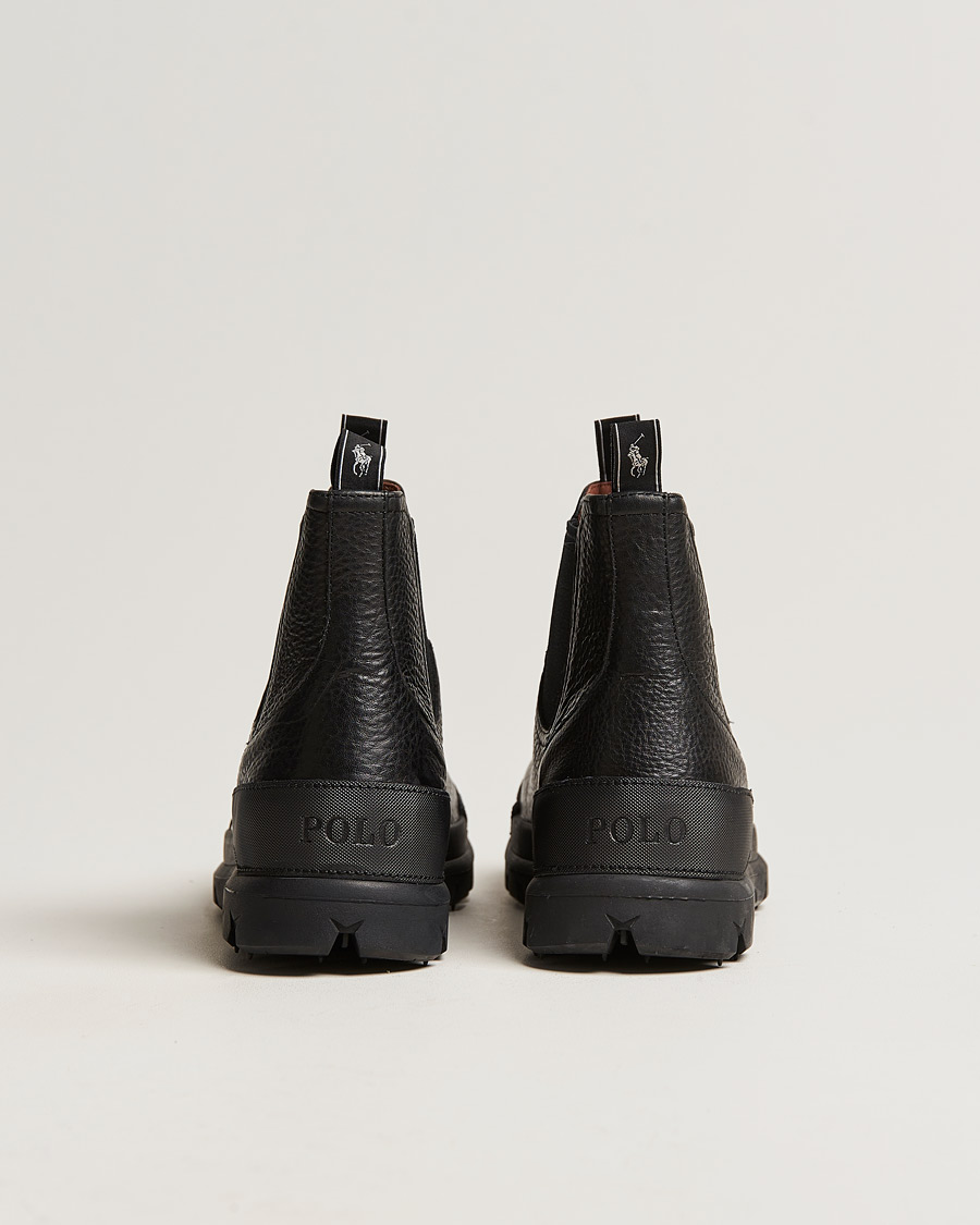 Men | Polo Ralph Lauren Oslo Oiled Leather Chelsea Boot Black | Polo Ralph Lauren | Oslo Oiled Leather Chelsea Boot Black