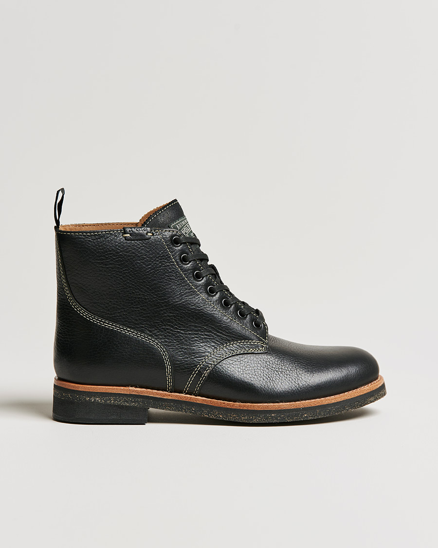 Men | Polo Ralph Lauren RL Oiled Leather Boot Black | Polo Ralph Lauren | RL Oiled Leather Boot Black