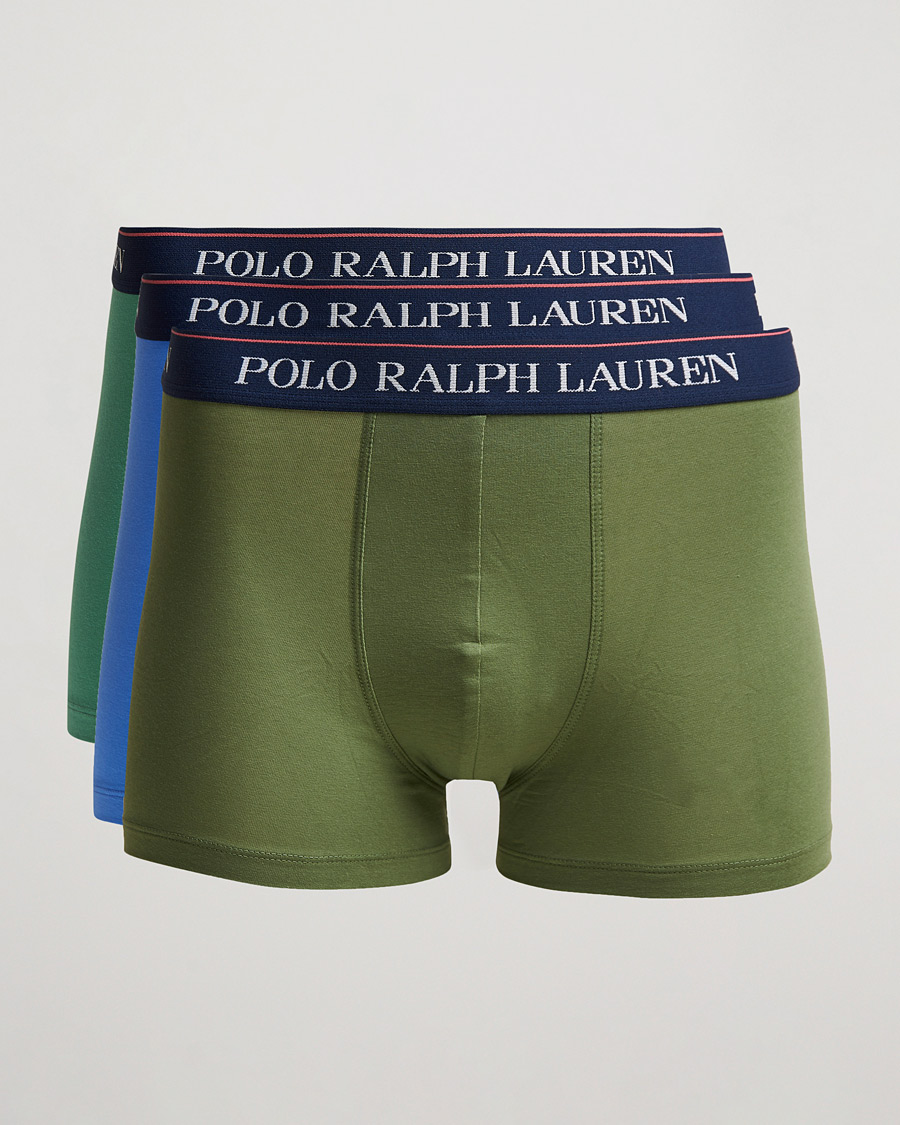 Men | Underwear & Socks | Polo Ralph Lauren | 3-Pack Trunk Cargo Green/Blue/Green