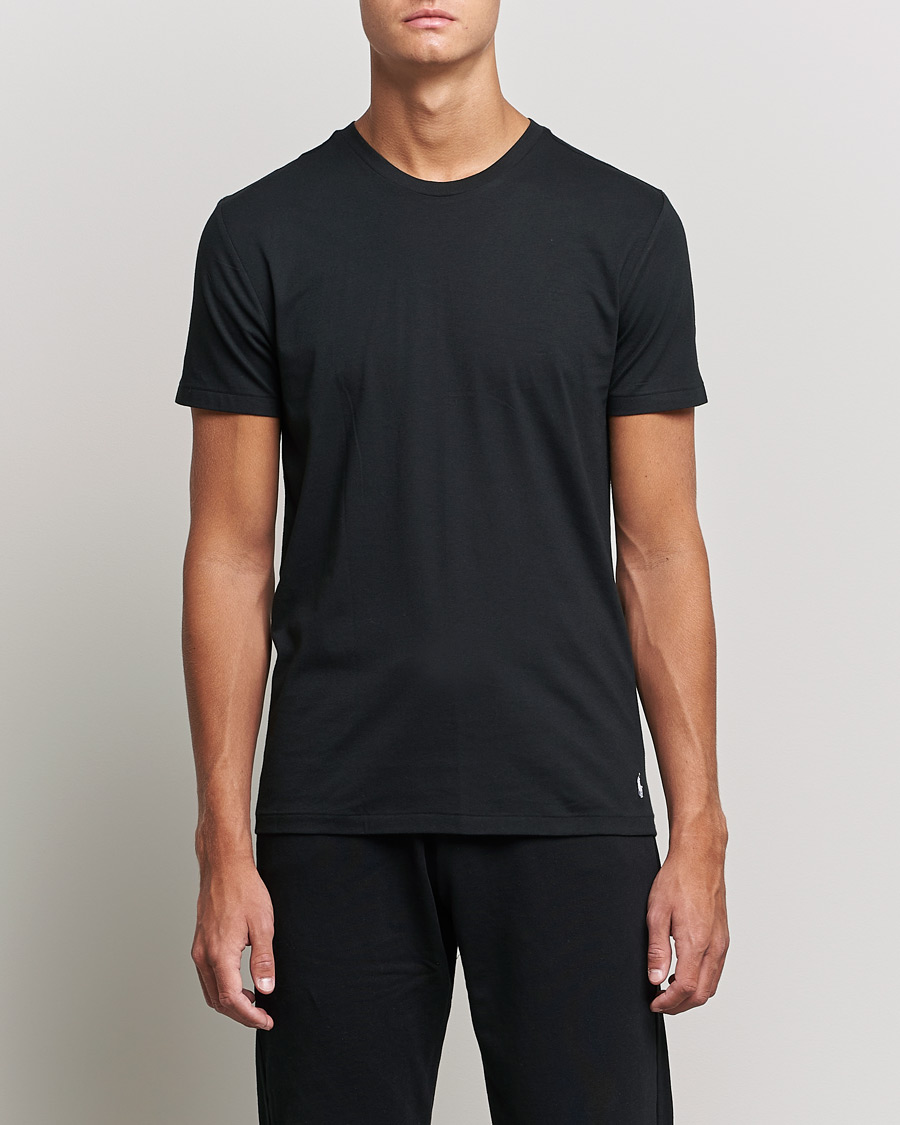 Men | T-Shirts | Polo Ralph Lauren | 3-Pack Crew Neck T-Shirt Black